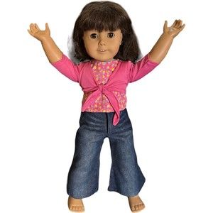 Rare Pleasant Company American Girl Doll Samantha Brown Long Hair Blinking Eyes
